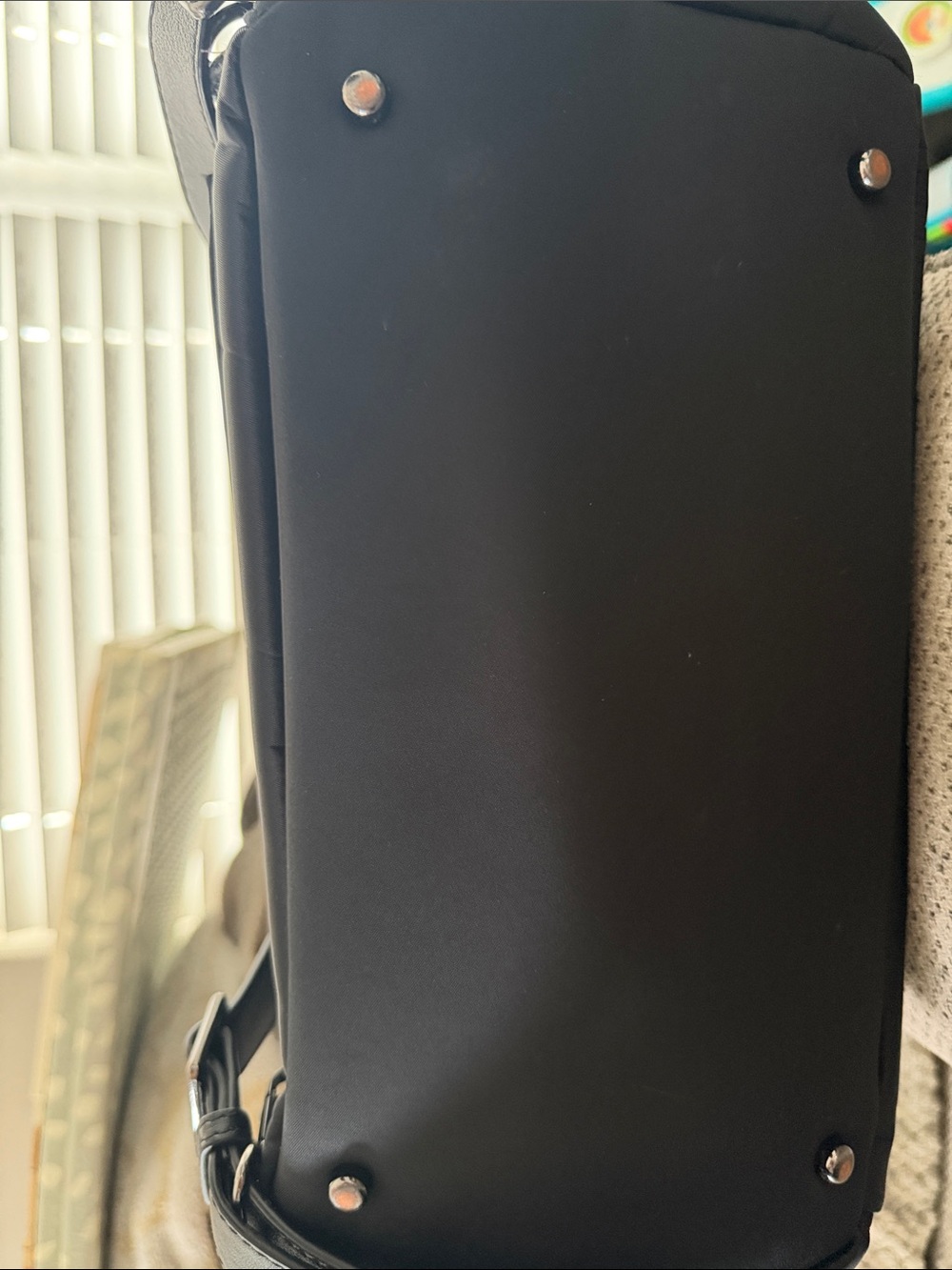 Mina Baie Black diaper Bag nylon Backpack - Picture 6 of 11
